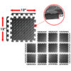 a2zcare interlocking foam mats interlocking foam tiles excercise foam mat border black gray 12 inches 12 species