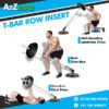 a2zcare t bar row attachment t bar row platform t bar row handle double d row handle v shaped bar tricep rope rotating bar machine cable attachment