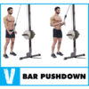 a2zcare double d row handle v shaped bar tricep rope rotating bar machine cable attachment