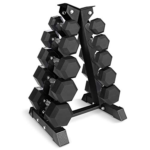 A2ZCARE Steel Dumbbell Rack, Dumbbell Storage Rack, A-Frame Dumbbell ...